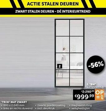 Trixi mat zwart 8w