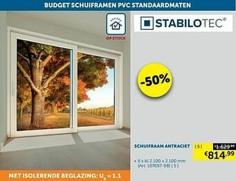 Zelfbouwmarkt Schuifraam antraciet aanbieding
