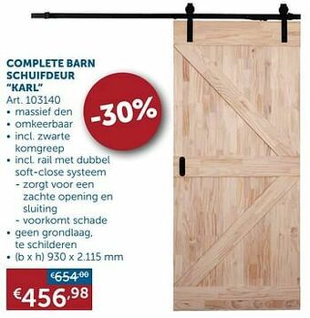 Zelfbouwmarkt Complete barn schuifdeur karl aanbieding