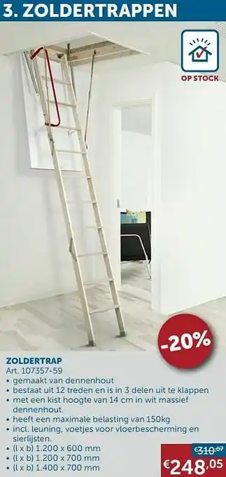 Zelfbouwmarkt Zoldertrap aanbieding