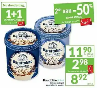 Intermarché Barattolino italiaans ijs in pot aanbieding