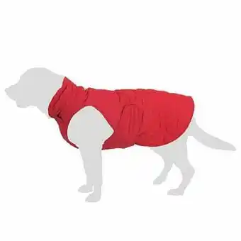 Zooplus 30 cm Ruglengte Hondenjas Gewatteerd Rood aanbieding