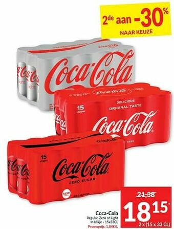 Intermarché Coca-cola regular zero of light aanbieding