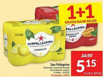 Intermarché San pellegrino bruisende vruchtenlimonade aanbieding
