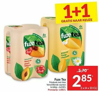 Intermarché Fuze tea frisdrank met thee aanbieding