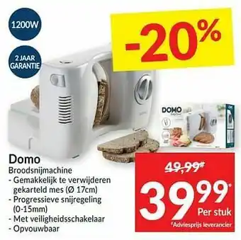 Intermarché Domo broodsnijmachine aanbieding