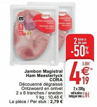 Jambon magistral ham meesterlyck cora