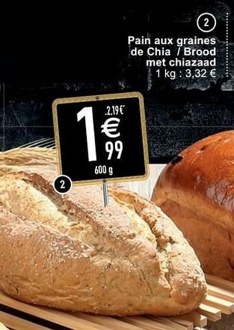 Pain aux graines de chia - brood met chiazaad