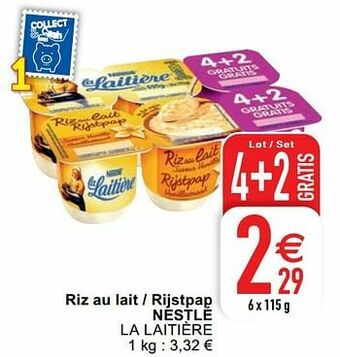 Cora Riz au lait - rijstpap nestlé la laitière aanbieding