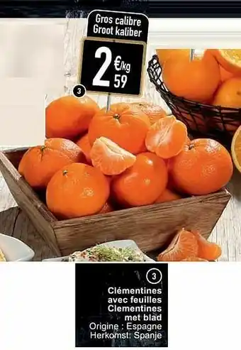 Cora Clémentines avec feuilles clementines met blad aanbieding