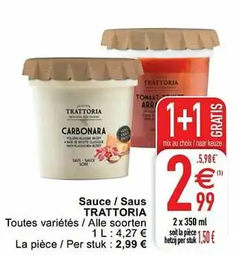 Cora Sauce - saus trattoria aanbieding