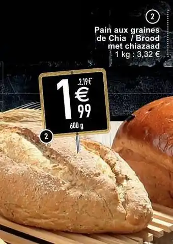 Pain aux graines de chia - brood met chiazaad