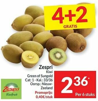 Intermarché Zespri kiwi aanbieding