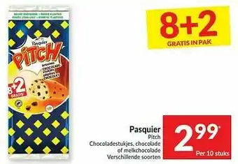 Intermarché Pasquier pitch chocoladestukjes chocolade of melkchocolade aanbieding