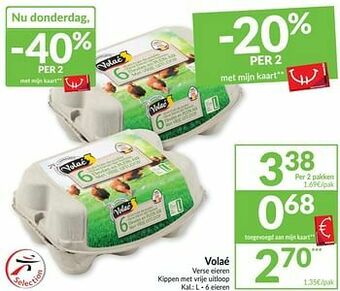 Intermarché Volaé verse eieren kippen met vrije uitloop aanbieding