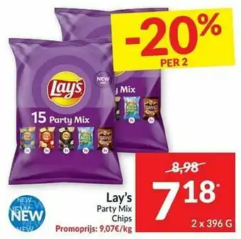 Intermarché Lay`s party mix chips aanbieding