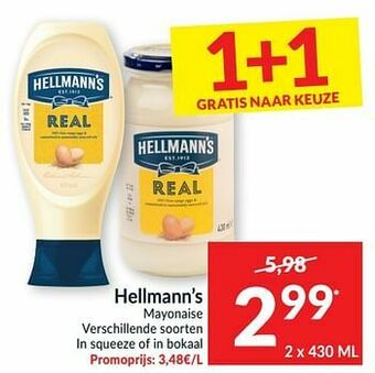 Intermarché Hellmann`s mayonaise aanbieding