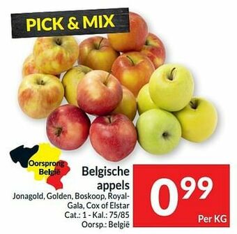 Intermarché Belgische appels jonagold golden boskoop royal- gala cox of elstar aanbieding