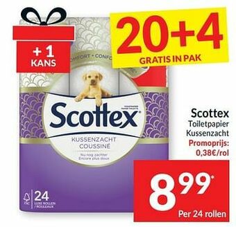 Intermarché Scottex toiletpapier kussenzacht aanbieding