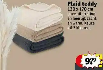 Kruidvat Plaid teddy aanbieding