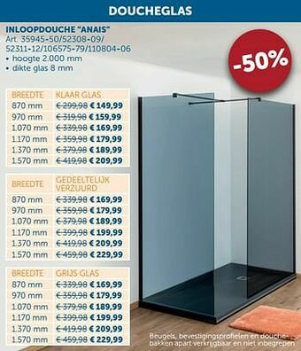 Zelfbouwmarkt Inloopdouche anais aanbieding