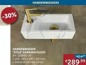 Handenwasser kyla carrara-goud