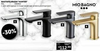 Zelfbouwmarkt Wastafelkraan hunter gunmetal aanbieding