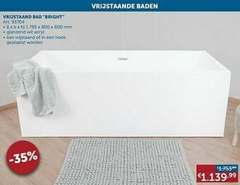 Zelfbouwmarkt Vrijstaand bad bright aanbieding