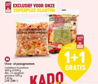 Delhaize Oven- of pastagroenten aanbieding