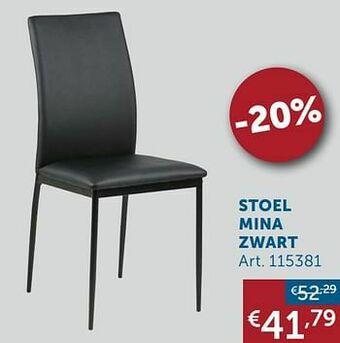 Zelfbouwmarkt Stoel mina zwart aanbieding