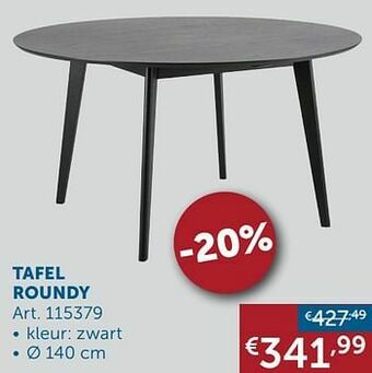 Zelfbouwmarkt Tafel roundy aanbieding