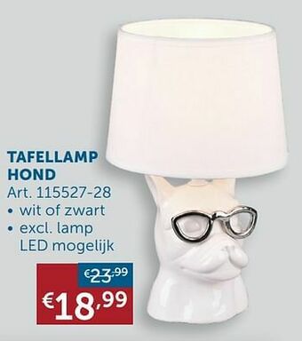 Zelfbouwmarkt Tafellamp hond aanbieding