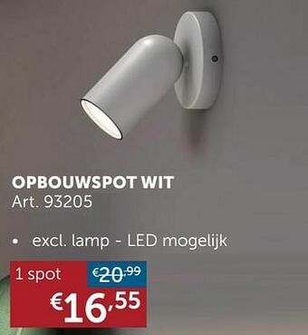 Zelfbouwmarkt Opbouwspot wit 1 spot aanbieding