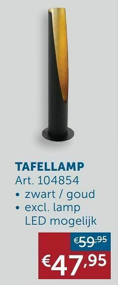 Zelfbouwmarkt Tafellamp aanbieding