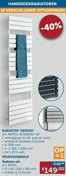 Zelfbouwmarkt Handdoekradiatoren radiator xerxes aanbieding