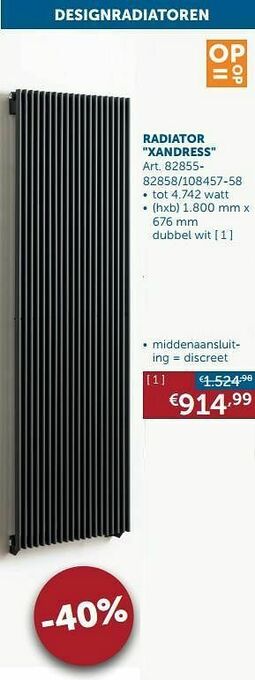Zelfbouwmarkt Radiator xandress dubbel wit aanbieding