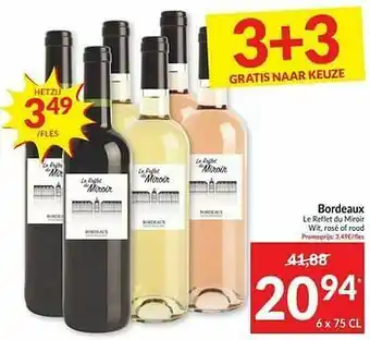 Intermarché Bordeaux le reflet du miroir wit rosé of rood aanbieding