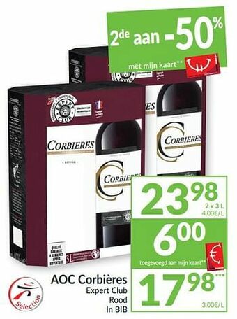 Intermarché Aoc corbières expert club rood aanbieding