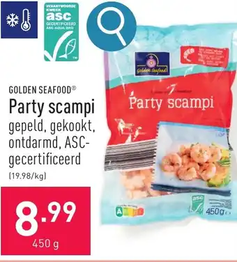 ALDI Golden Seafood Party scampi 450g aanbieding