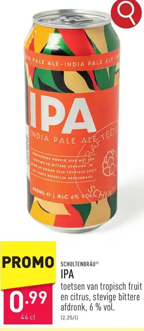 ALDI SCHULTENBRÄU Ipa 44 cl aanbieding