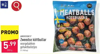 ALDI ANDERSSON'S Zweedse köttbullar 500g aanbieding