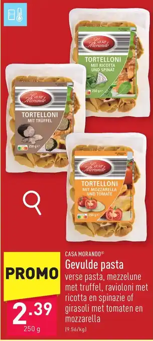 ALDI CASA MORANDO Gevulde pasta 250g aanbieding