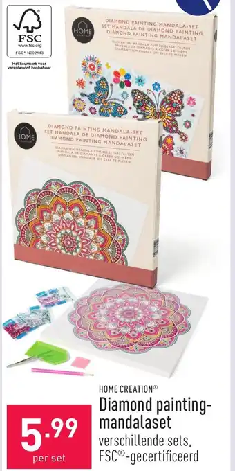 ALDI HOME CREATION Diamond painting mandalaset aanbieding