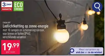 ALDI CASALUX Ledlichtketting op zonne-energie aanbieding