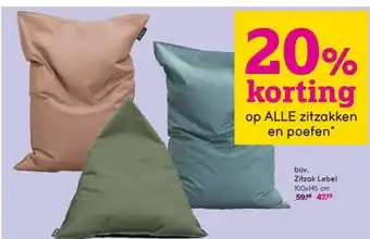 Leen Bakker Zitzak Lebel aanbieding