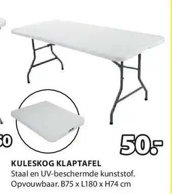 Jysk KULESKOG KLAPTAFEL aanbieding