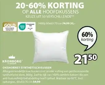 Jysk OKSHORNET SYNTHETISCH KUSSEN aanbieding