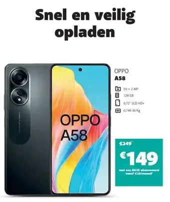 Base OPPO A58 aanbieding