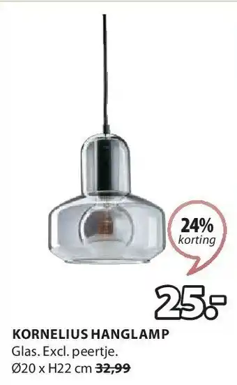 Jysk KORNELIUS HANGLAMP aanbieding