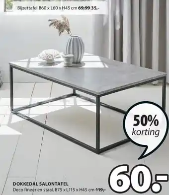 Jysk DOKKEDAL SALONTAFEL aanbieding